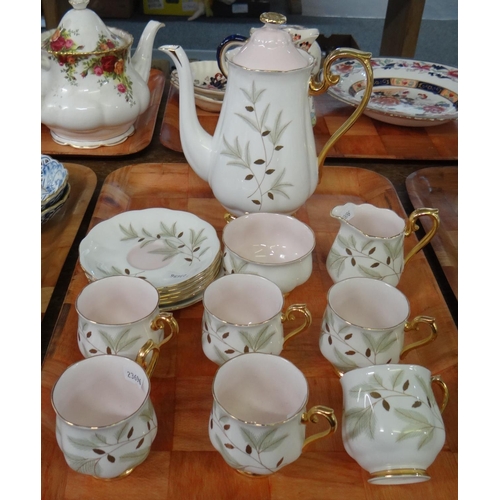 272 - Royal Albert English bone china 'Braemar' design fifteen piece coffee set with coffee pot.
(B.P. 21%... 