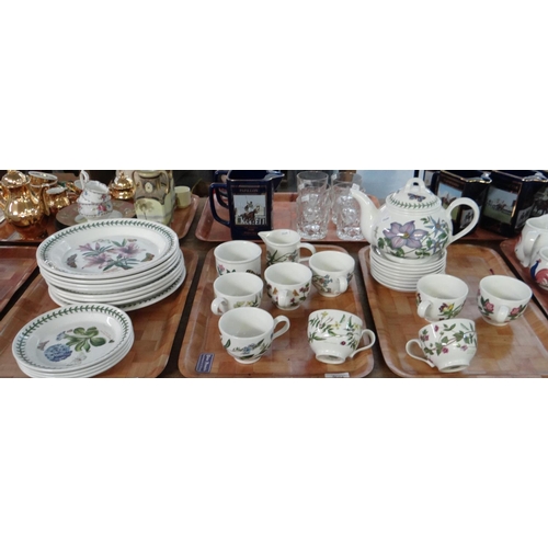 304 - Six trays of Portmeirion Pottery 'The Botanic Garden' design items to include: teapot, teacups and s... 