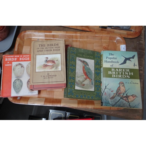 341 - Tray of hardback bird books to include: 'A Pocket book of British Birds' eggs and nests', two editio... 