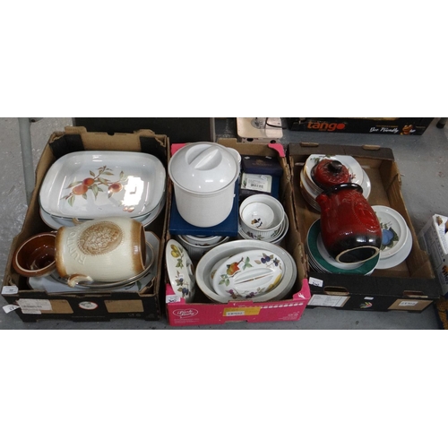 360 - Six boxes of Royal Worcester 'Evesham' design items to include: bowls, plates, ramekins, serving tra... 