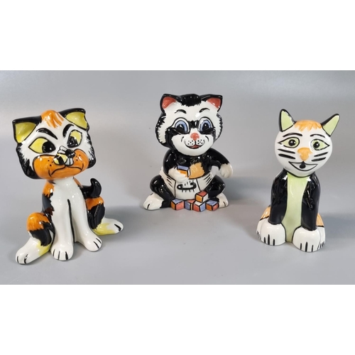 94 - Three Lorna Bailey limited edition ceramic cats, two with COA to include: 'Sting' and 'Ga Ga'.  (3) ... 