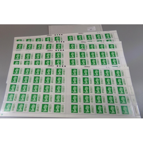 109 - Great Britain 200 Second Class Bar-Coded stamps in 4 sheets of 50 as received from Edinburgh in the ... 