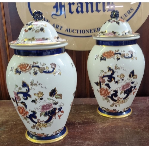 116 - Large pair of Mason's 'Blue Mandalay' Calliope vases in original boxes. Limited edition of 250 piece... 