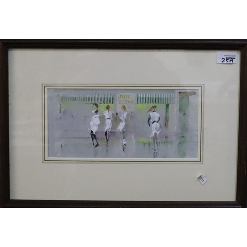 25A - Richard O'Connell (Welsh 20th Century), 'Dancers in Cenarth, Xmas 1995', signed and dated, acrylics.... 