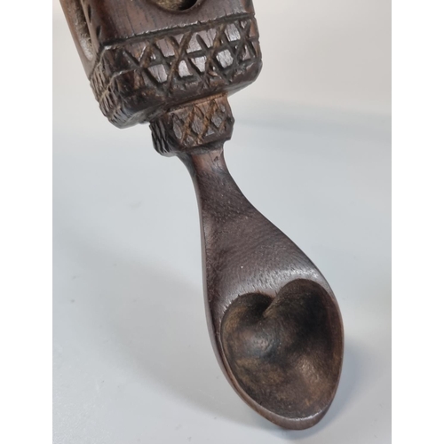 95 - Modern carved Welsh love spoon with initials H.T.V and dated 1982.
(B.P. 21% + VAT)