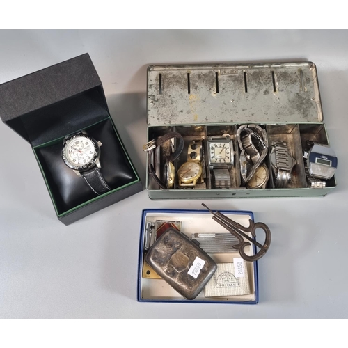 320 - Collection of assorted modern and vintage dress watches, various, to include: gold plated rectangula... 