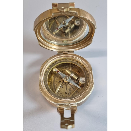 37 - Reproduction Stanley London brass Natural Sine compass.  (B.P. 21% + VAT)