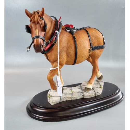 9 - 'Country Artists' Country Legacy 01476 Suffolk Punch in cart harness by David Ivey. With original bo... 
