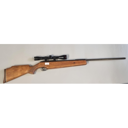 189 - Diana model 38 .22 breaks action air rifle with telescopic sight and slip case.  OVER 18S ONLY.   (B... 