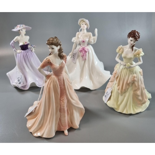 107 - Four Coalport ladies of Fashion figurines to include: 'Heather', 'Demetria', 'Jacqueline' (with COA)... 