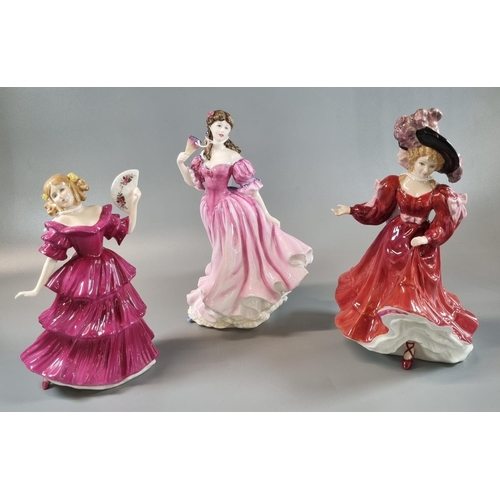 21 - Three Royal Doulton figurines to include: Figure of the Year 1994 'Jennifer' HN3447, Figure of the Y... 