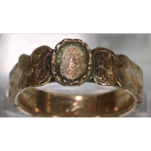 238 - Gold mourning ring marked 'Henry Edward Stanley Died December 6th 1859'.  2.3g approx.   (B.P. 21% +... 