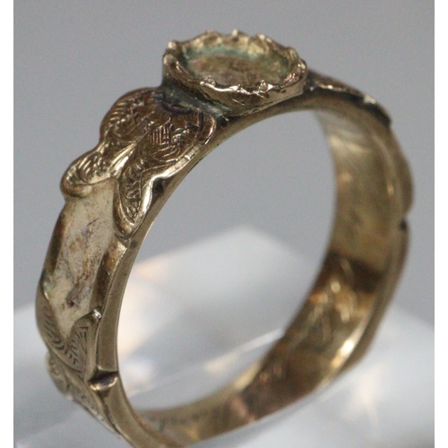 238 - Gold mourning ring marked 'Henry Edward Stanley Died December 6th 1859'.  2.3g approx.   (B.P. 21% +... 