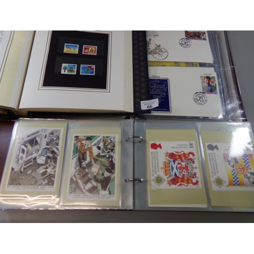 66 - Three albums of Great Britain mint and used PHQ cards and Royal Events and Commonwealth Day stamps i... 