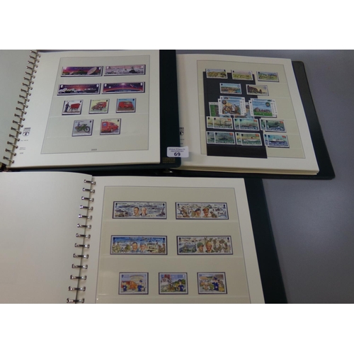 69 - Isle of Man early 2005 mint collection of stamps in three boxed Lindnet printed albums.   (B.P. 21% ... 