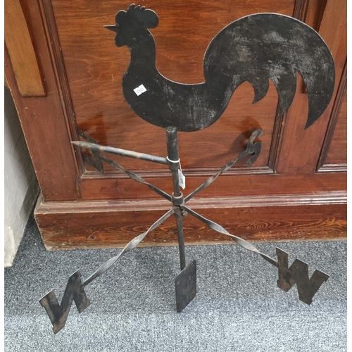 83 - Metal cockerel weather vane.  (B.P. 21% + VAT)