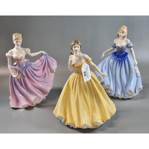 99 - Three Royal Doulton figurines to include: 'Elizabeth' figure of the Year 2003, Figure of the Year 20... 