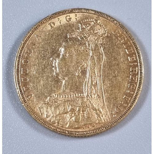 257 - Victorian gold full Sovereign dated 1892 in Westminster case.  (B.P. 21% + VAT)