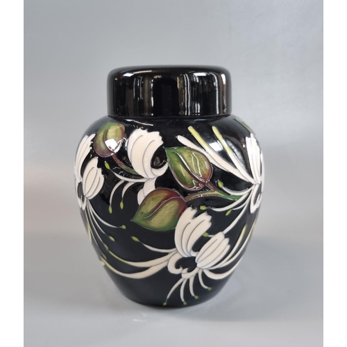 3 - Modern Moorcroft tube-lined 'Japanese Honeysuckle' design ginger jar and cover, designed by Kerry Go... 