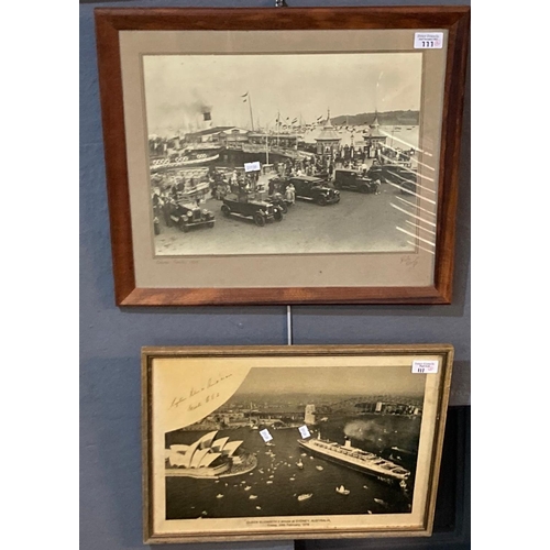 111 - Interesting vintage photograph of Cowes Parade, 1935, showing the pier and selection of vintage vehi... 