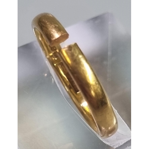 208 - 22ct gold wedding band.  3.7g approx.  (B.P. 21% + VAT)