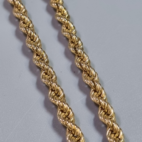 250 - 9ct gold rope twist design necklace.  8.8g approx.  (B.P. 21% + VAT)