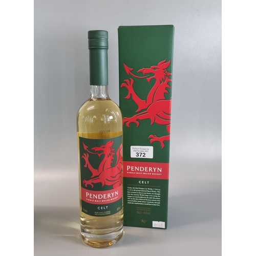 372 - Bottle of Penderyn single malt Welsh Whisky 'Celt'.  70cl.  41% vol.  In original box.  (B.P. 21% + ... 