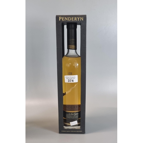 374 - Bottle of Penderyn Single Malt Welsh Whisky, 'Aur Cymru'.  70cl.  46% volume.  (B.P. 21% + VAT)