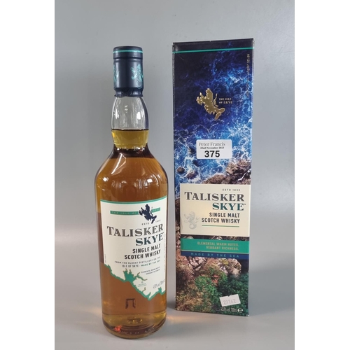 375 - Bottle of Talisker Skye Single Malt Scotch Whisky.  700ml. 
45.8% Vol.  In original box.  (B.P. 21% ... 