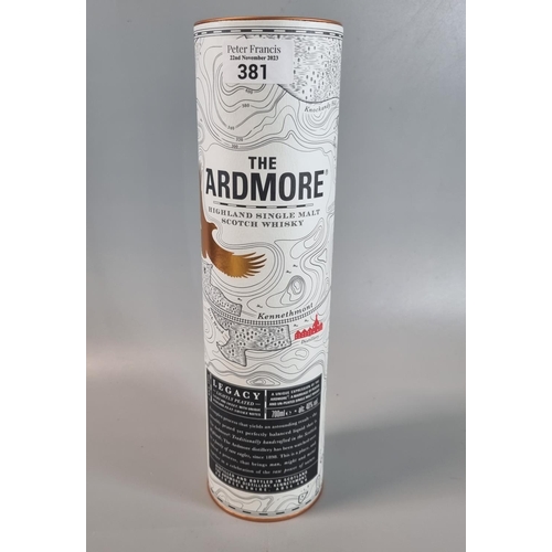 381 - The Ardmore Highland Single Malt Scotch Whisky.  700ml.  40% vol. in tubular box.  (B.P. 21% + VAT)