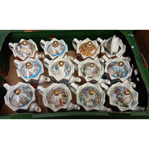 393 - Three trays of assorted modern pottery novelty teapots.  (3)  (B.P. 21% + VAT)