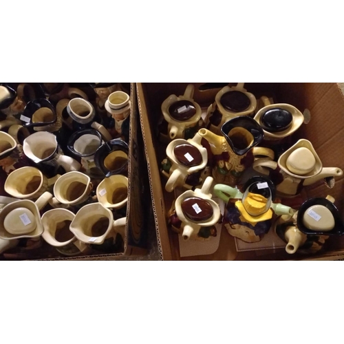 411 - Three boxes of assorted modern novelty teapots, character jugs etc.  (3)  (B.P. 21% + VAT)