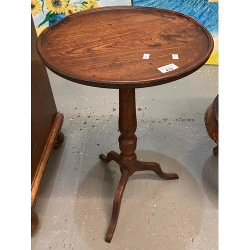 473 - 19th century mahogany dish top tripod wine table.  (B.P. 21% + VAT)