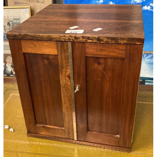 475 - Modern mahogany coin collectors cabinet by Peter Nichols cabinet maker.  (B.P. 21% + VAT)