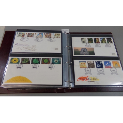 70 - Great Britain collection of First Day Covers in Royal Mail Album, 1984 - 1996 period, all with speci... 