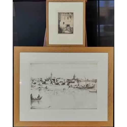 101 - Charles William Cain (British 1893 - 1962), 'Homage, Bagdad', uncoloured dry point etching, signed i... 