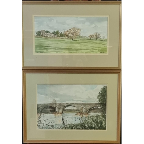 112 - Harvey Thomas (Welsh, died 2017), group of watercolour studies, all signed by the Artist, local scen... 