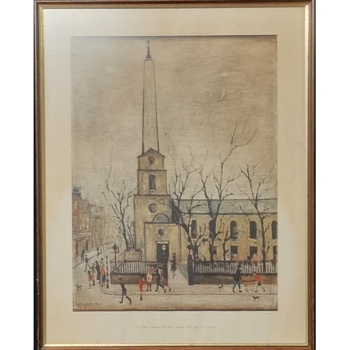 117 - After L S Lowry (British, 18787-1976), 'Saint Luke's Church, Old Street London, E. C.' limited editi... 