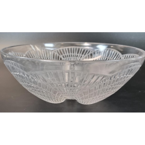 174 - René Lalique (French 1860-1945), 'Coquilles' clear glass bowl, signed to the base R Lalique.  24cm d... 