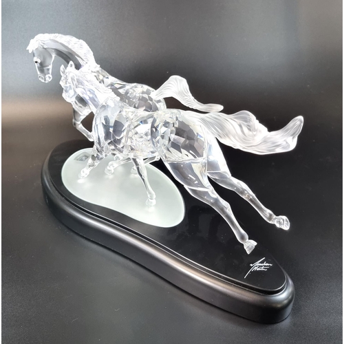 175 - Swarovski Crystal glass sculpture, 'The Wild Horses', designed by Martin Zendrom,  limited edition o... 