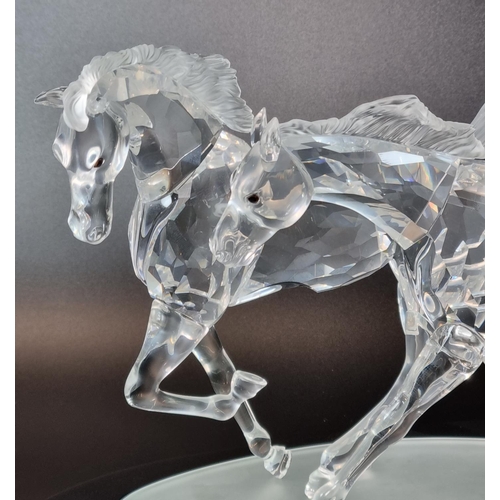 175 - Swarovski Crystal glass sculpture, 'The Wild Horses', designed by Martin Zendrom,  limited edition o... 