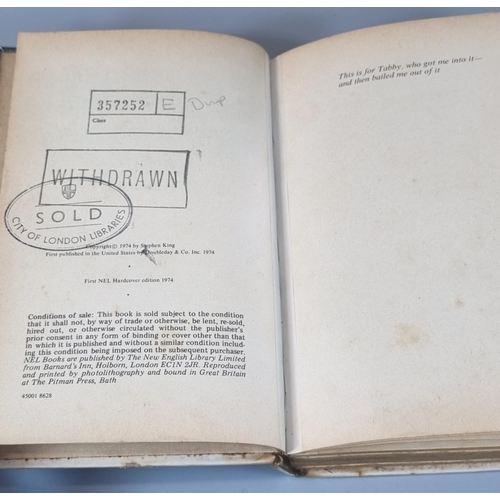 227 - King, Stephen, 'Carrie' First Edition published in The United States by Doubleday and Co. Inc. 1974.... 