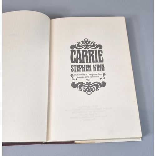 228 - King, Stephen, 'Carrie', a novel of a girl with a frightening power, first Edition 1974, Doubleday a... 