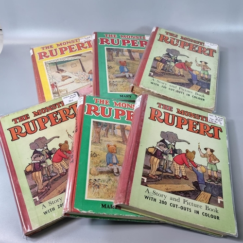 256 - Tourtel, Mary, six 'The Monster' Rupert books, some A Story and Picture book with 200 cut-outs in co... 