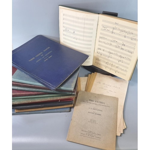 259 - Large collection of ephemera and hand written musical scores by and relating to the prominent local ... 