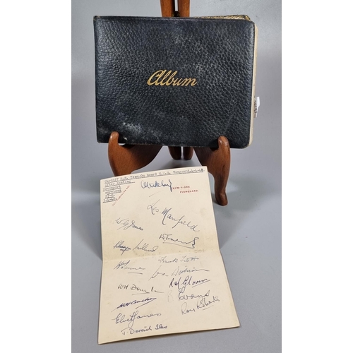 261 - An interesting autograph album appearing to date from the 1940s wartime period and earlier, to inclu... 