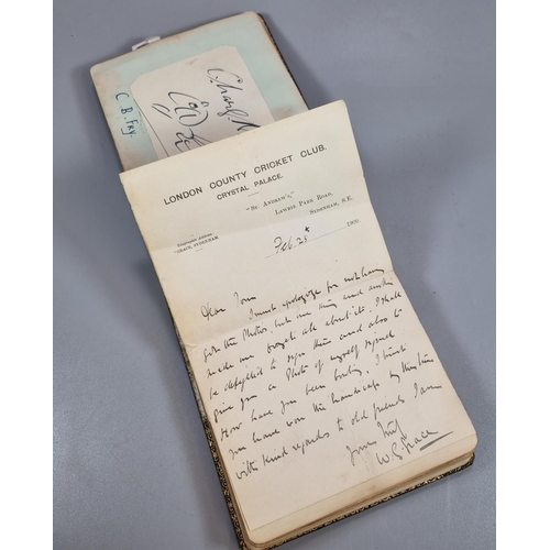 261 - An interesting autograph album appearing to date from the 1940s wartime period and earlier, to inclu... 