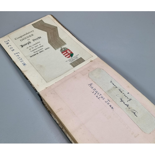 261 - An interesting autograph album appearing to date from the 1940s wartime period and earlier, to inclu... 