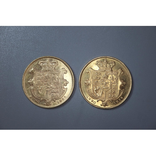 281 - Two William IV gold full Sovereigns dated 1835 and 1836.  (2)  (B.P. 21% + VAT)