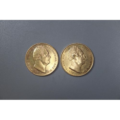 281 - Two William IV gold full Sovereigns dated 1835 and 1836.  (2)  (B.P. 21% + VAT)